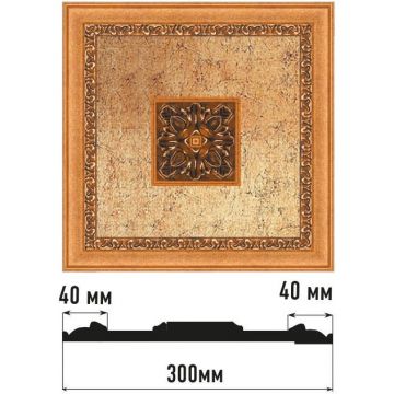 Декоративное панно Decomaster (Декомастер) 300х300х32 мм D31-1223