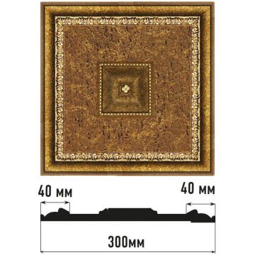 Декоративное панно Decomaster (Декомастер) 300х300х32 мм D31-43