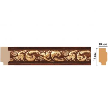 Молдинг Decomaster (Декомастер) 18х10х2400 мм 158-1084 ДМ
