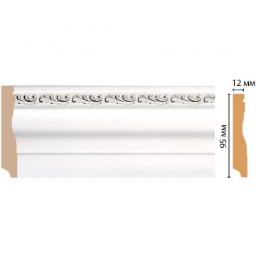 Плинтус напольный Decomaster (Декомастер) 95х12х2400 мм 153-60 ДМ