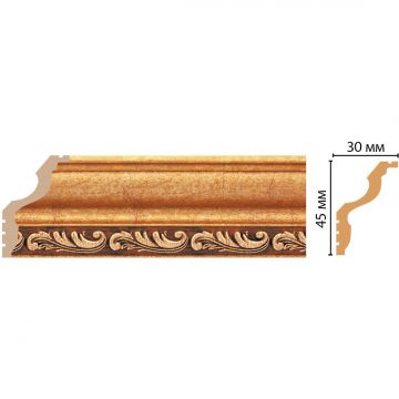 Плинтус потолочный Decomaster (Декомастер) 45х30х2400 мм 148B-1223 ДМ
