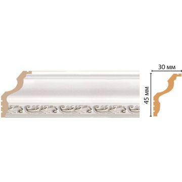 Плинтус потолочный Decomaster (Декомастер) 45х30х2400 мм 148B-60 ДМ