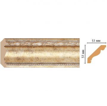 Плинтус потолочный Decomaster (Декомастер) 50х50х2400 мм 155-553 ДМ