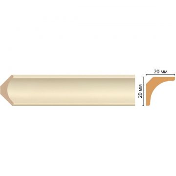 Плинтус потолочный Decomaster (Декомастер) 20х20х2400 мм D133-61ДМ