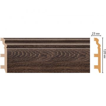 Плинтус напольный Decomaster (Декомастер) 120х23х2400 мм D233-81ДМ