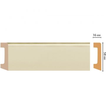 Плинтус напольный Decomaster (Декомастер) 58х16х2400 мм D234-61ДМ