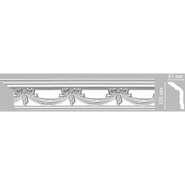 Плинтус потолочный с рисунком Decomaster (Декомастер) 105х61х2400 мм 95603