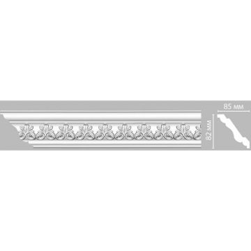 Плинтус потолочный с рисунком Decomaster (Декомастер) 85х82х2400 мм 95617