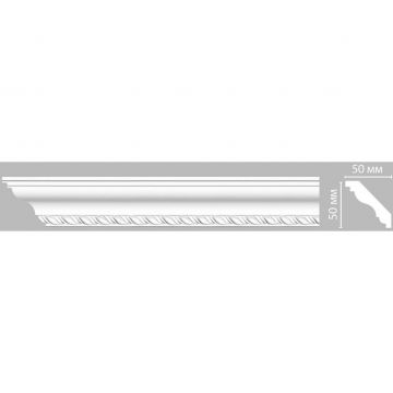 Плинтус потолочный с рисунком Decomaster (Декомастер) гибкий 50х50х2400 мм 95638F