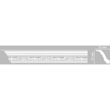 Плинтус потолочный с рисунком Decomaster (Декомастер) 35х35х2400 мм 95842F