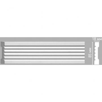 Молдинг гладкий Decomaster (Декомастер) 85х18х2400 мм 97206