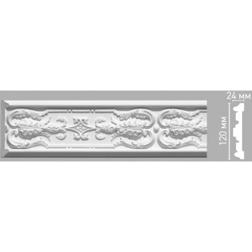 Молдинг с рисунком Decomaster (Декомастер) 120х24х2400 мм 98090