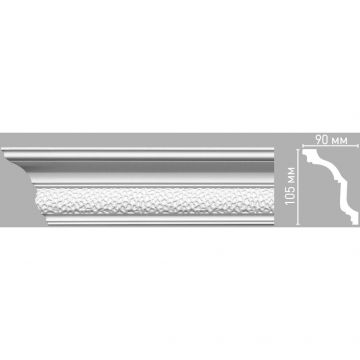 Плинтус потолочный с рисунком Decomaster (Декомастер) 90х105х2400 мм 95102