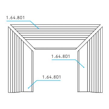 Элемент камина Evroplast (Европласт) 1600х430х280 мм, Пенополиуретан, 1.64.801