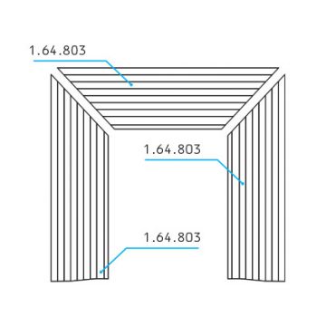 Элемент камина Evroplast (Европласт) 1200х300х280 мм, Пенополиуретан, 1.64.803