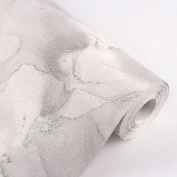 Обои виниловые на флизелине Style Decor (Стайл Декор), антивандальные, серые с серебром, 10х1,06 м, Персеида 4069-21