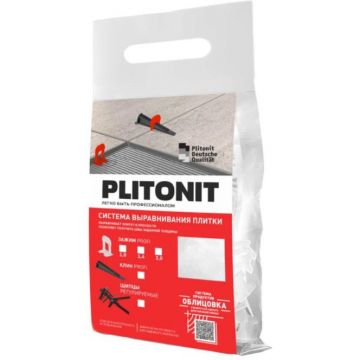 Система выравнивания плитки Plitonit (Плитонит) SVP-PROFI 1 мм зажим ворота 100 шт.