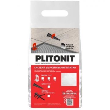 Система выравнивания плитки Plitonit (Плитонит) SVP-PROFI 1 мм зажим ворота 500 шт.