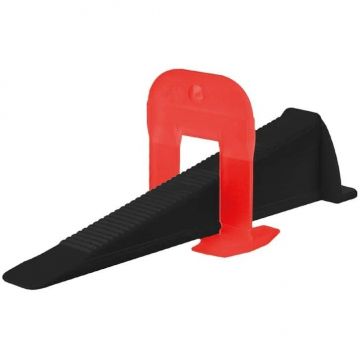 Набор СВП клин и зажим СВП Пластик (SWP Plastik) Руси Profi MINI 1,4 мм красный 50+50 штук в упаковке