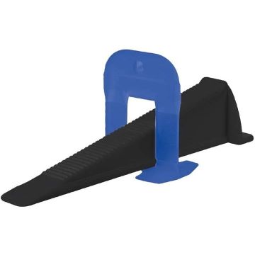 Набор СВП клин и зажим СВП Пластик (SWP Plastik) Руси Profi MINI 2 мм синий 50+50 штук в упаковке