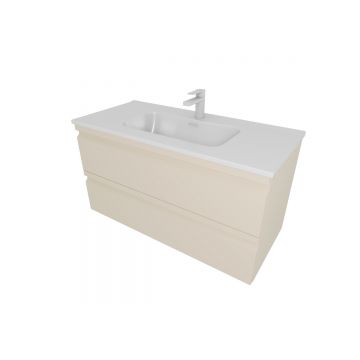 Комплект мебели Aquatek (Акватек):Тумба 100см ВЕГА с раковиной AQ4100-00, 2 ящика, цвет капучино светлый AQ77100-LC