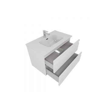 Комплект мебели Aquatek (Акватек):Тумба 80 см ВЕГА с раковиной AQ0480-00, 2 ящика,цвет белый матовый AQ77080-MW