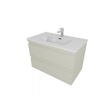 Комплект мебели Aquatek (Акватек): Тумба 80см ВЕГА с раковиной AQ0480-00, 2 ящика, цвет шалфей зеленый AQ77080-GS