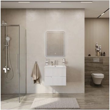 База под раковину Cezares DUET-N-600-2C-SO-BL белый глянец