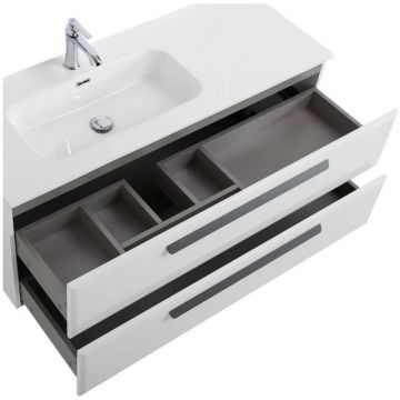 База под раковину Cezares ECO-CER-N-1200-2C-SO-BL-L белый глянец