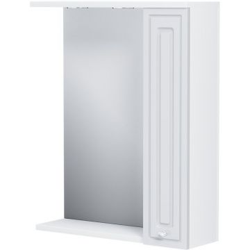 Частично зеркальный шкаф RedBlu by Damixa (Дамикса) Palace One, 60 см с подсветкой, белый глянцевый, M41MPR0601WG