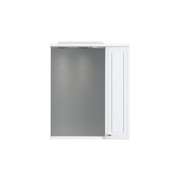 Частично зеркальный шкаф RedBlu by Damixa (Дамикса) Palace One, 60 см с подсветкой, белый глянцевый, M41MPR0601WG