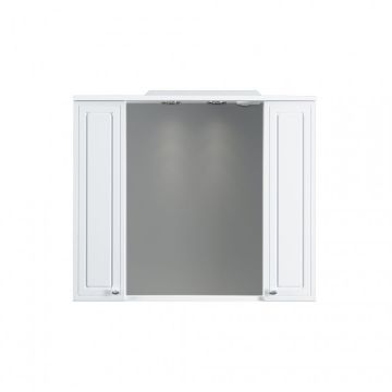 Частично зеркальный шкаф RedBlu by Damixa (Дамикса) Palace One, 85 см с подсветкой, белый, M41MPX0851WG