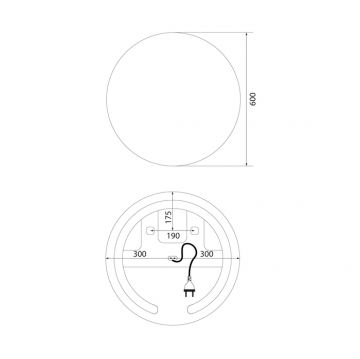 Зеркало с подсветкой и термообогревом Iddis (Иддис) Bild, 60 см, BIL60T0i98