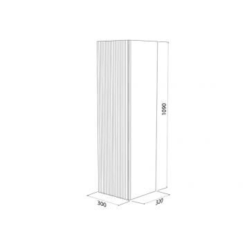 Пенал подвесной Iddis (Иддис) Bild, 30 см, дуб светлый, BIL30V0i97