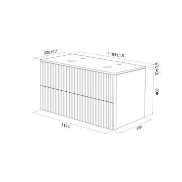Тумба подвесная, под столешницу Iddis (Иддис) Aiger, 120 см, белый, AIG12W0i95