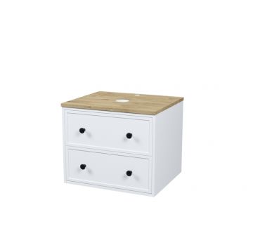 Тумба подвесная Iddis (Иддис) Torr, со столешницей МДФ, дуб верона, 60 см, белый матовый, TOR60WVi95K подход. столеш-ца OPH60BVi89