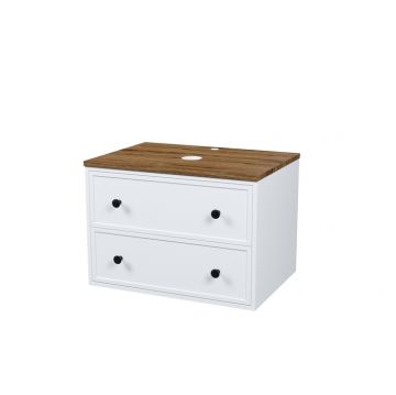 Тумба подвесная Iddis (Иддис) Torr, со столешницей МДФ, макадамия орех, 60 см, белый матовый, TOR60WMi95K подход. столеш-ца OPH60BMi89