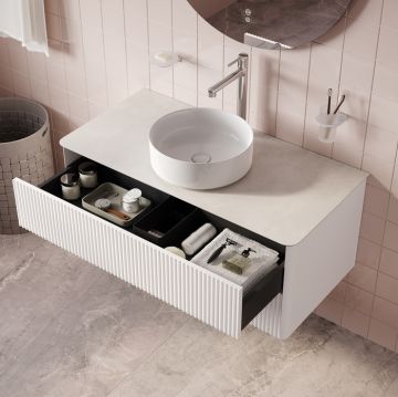 Тумба подвесная Iddis (Иддис) Aiger, со столешницей, 100 см, белый, AIG10W0i95K