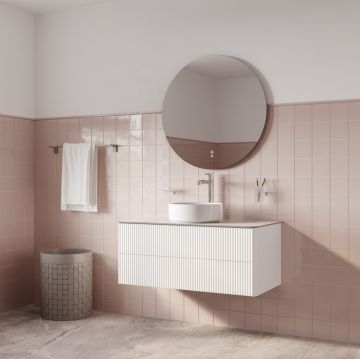 Тумба подвесная Iddis (Иддис) Aiger, со столешницей, 100 см, белый, AIG10W0i95K