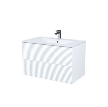 Тумба с умывальником Iddis Bild, подвесная, 80 см, белый, BIL80W0i95K