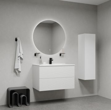 Тумба с умывальником Iddis Bild, подвесная, 80 см, белый, BIL80W0i95K