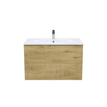 Тумба с умывальником Iddis (Иддис) Bild, подвесная, 80 см, дуб светлый, BIL80V0i95K