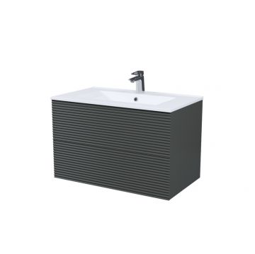 Тумба с умывальником Iddis (Иддис) Bild, подвесная, 80 см, темно-серый, BIL80G0i95K