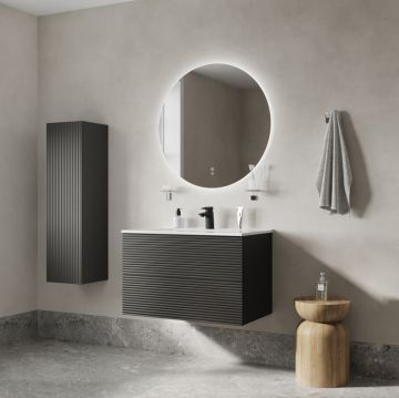 Тумба с умывальником Iddis (Иддис) Bild, подвесная, 80 см, темно-серый, BIL80G0i95K