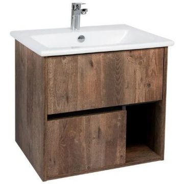 Тумба Viant (Вайант) Люксембург 75, VLUX75ELD-T2YP 560х710х446 подвесная, 2 ящ., дерево (под раковину ЭЛИНА 75)