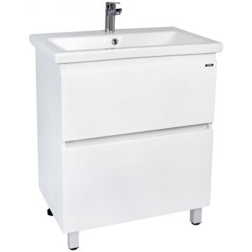 Тумба Viant (Вайант) Мальта 70, VMAL70COBEL-T2Y 720х655х425 напольная, 2 ящ., белая (под раковину COMO 70)