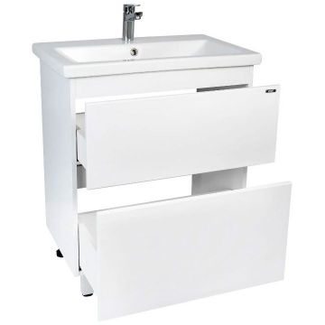 Тумба Viant (Вайант) Мальта 70, VMAL70COBEL-T2Y 720х655х425 напольная, 2 ящ., белая (под раковину COMO 70)