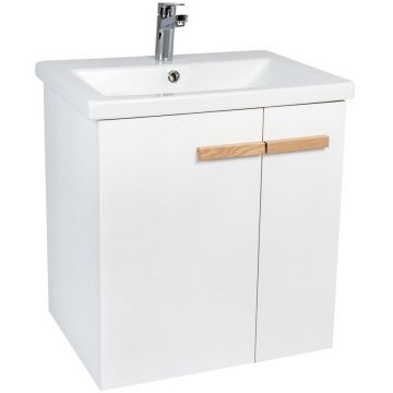 Тумба Viant Мюнхен 60, VMUN60COBEL-T2STP 620х560х430 подвесная, 2дв., белая (под раковину COMO 60)