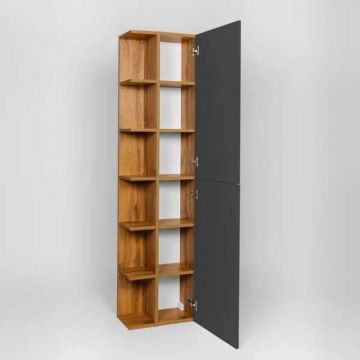 Пенал Viant (Вайант) Бостон 40, VBOS400G-PENP 1600х400х230 подвесной, правый/левый, графит/дуб вотан