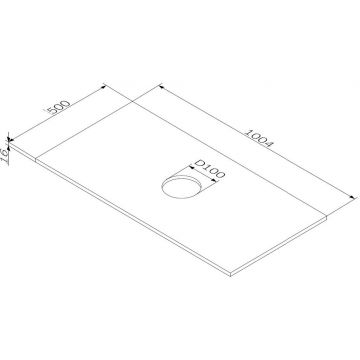 Столешница Am.Pm (Ам.Пм) Func дерево текстурированное, 100 см -, дерево, M8FST1000OF